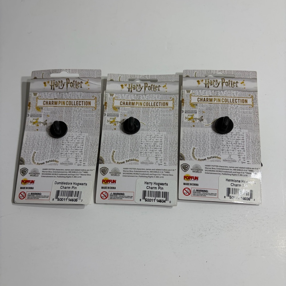 Harry Potter Enamel Pin Lot Charm Collection - Dumbledore, Harry, and Hermione - Picture 2 of 4